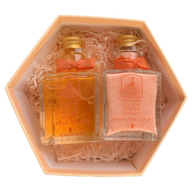 BORSARI - Rosa Thea Set Regalo Eau de Toilette + sali bagno Vintage - immagine 2
