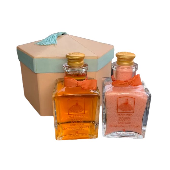 BORSARI - Rosa Thea Set Regalo Eau de Toilette + sali bagno Vintage - immagine 3