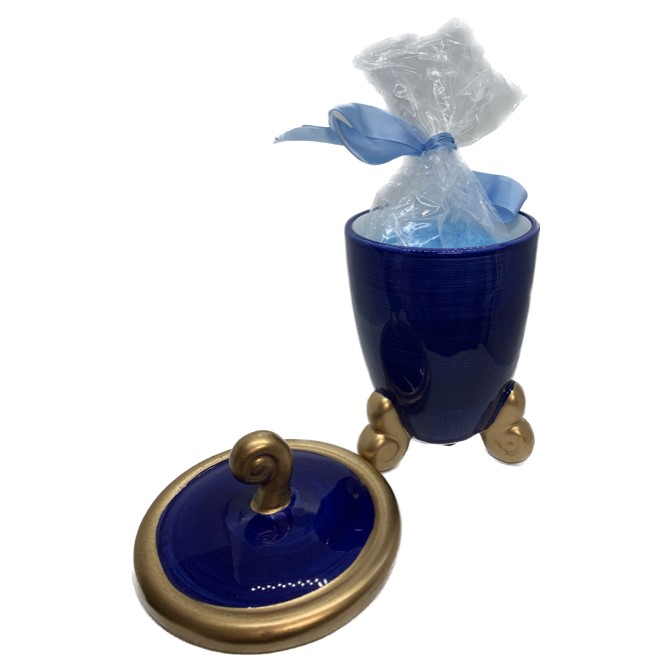 BORSARI - Geranio & Rosa Sali da Bagno 250 gr con Vaso in Ceramica Vintage - immagine 2