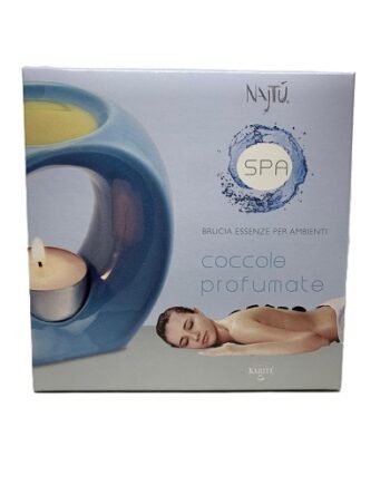 SOCIETA' DEL KARITE' Set Brucia Essenze in Ceramica con Essenza 5 ml e Candela