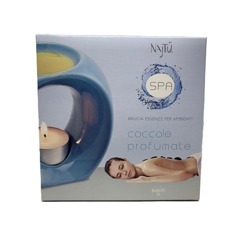SOCIETA' DEL KARITE' Set Brucia Essenze in Ceramica con Essenza 5 ml e Candela