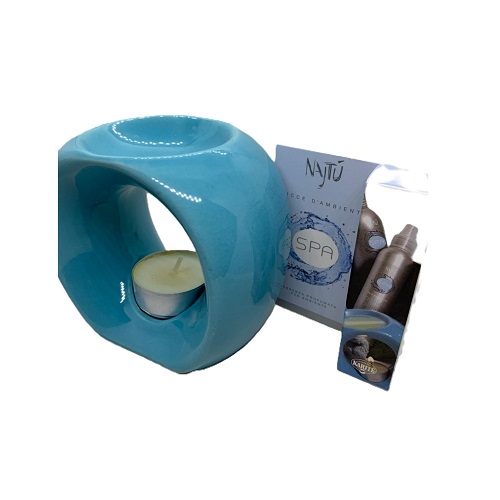 SOCIETA' DEL KARITE' Set Brucia Essenze in Ceramica con Essenza 5 ml e Candela - immagine 2