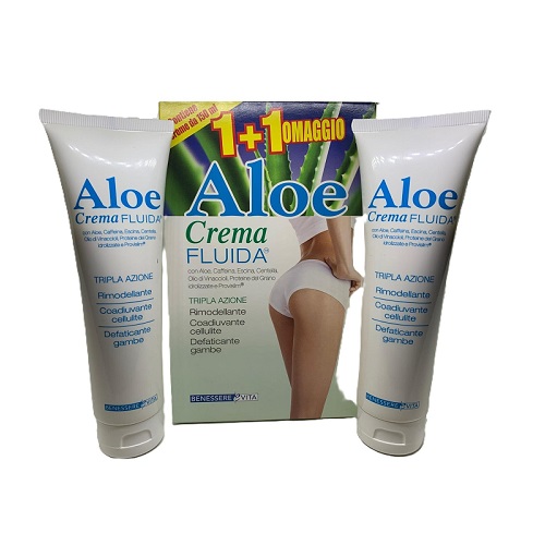 SOCIETA' DEL KARITE', Aloe, Crema Fluida 2 creme x 150 ml