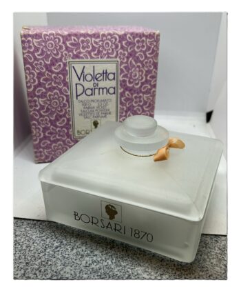 BORSARI - Violetta di Parma Talco 100 gr con Talchiera Vetro Vintage